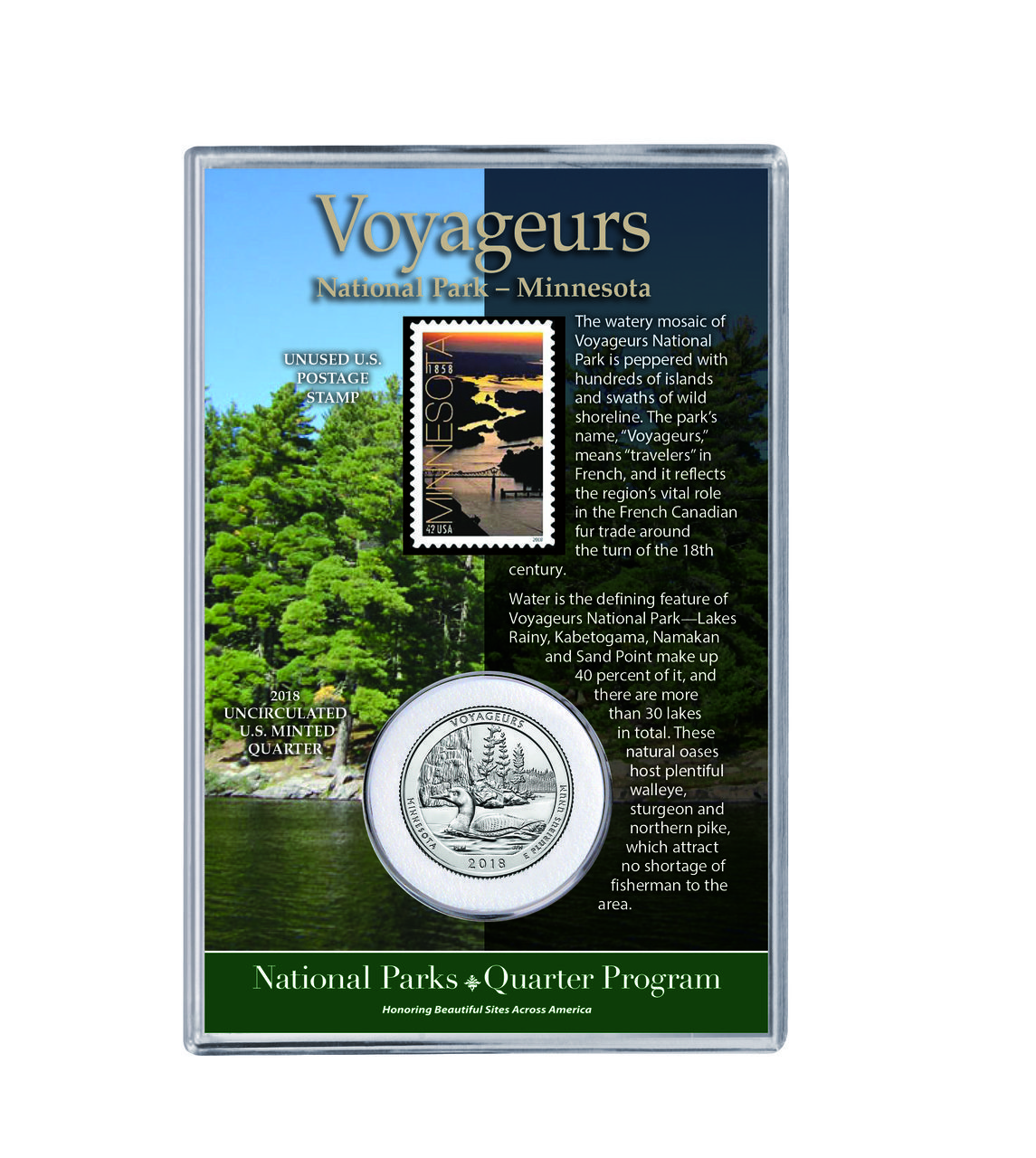 Minnesota Voyageurs National Park Coin & Stamp