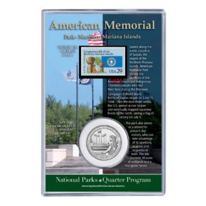 Northern Mariana Island American Memorial National Park Coin & Stamp Set