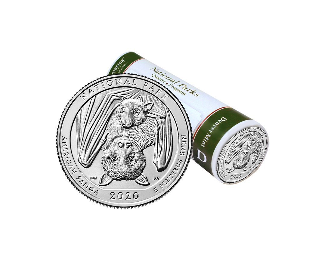 American Samoa National Park D Mint Quarter Roll