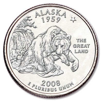 2008 Alaska State Quarter D Mint