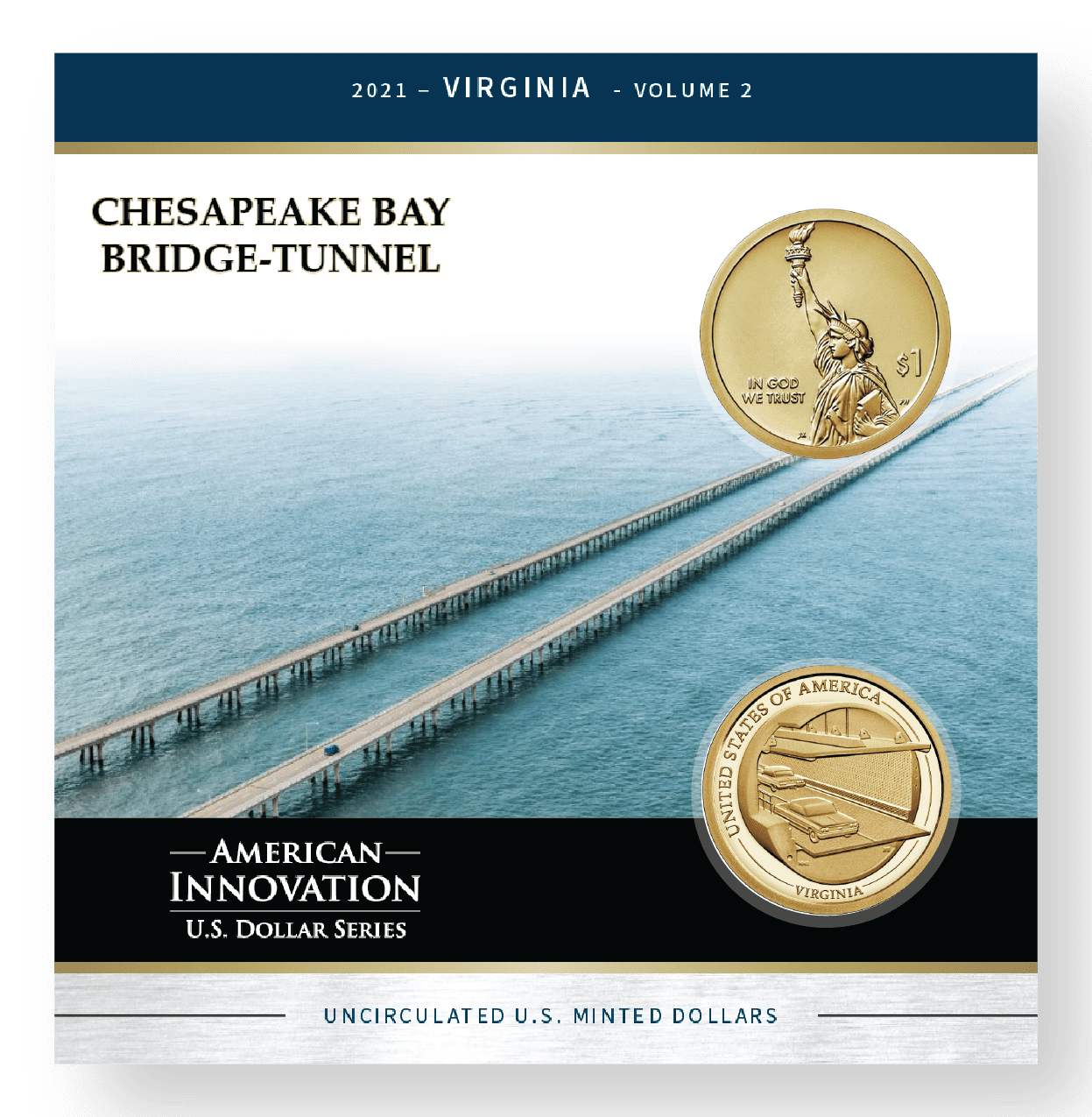 American Innovations Dollar Collection-VA Chesapeake Bay