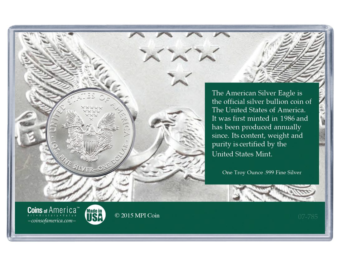 Baby's First Christmas Silver Eagle Acrylic Display - Green