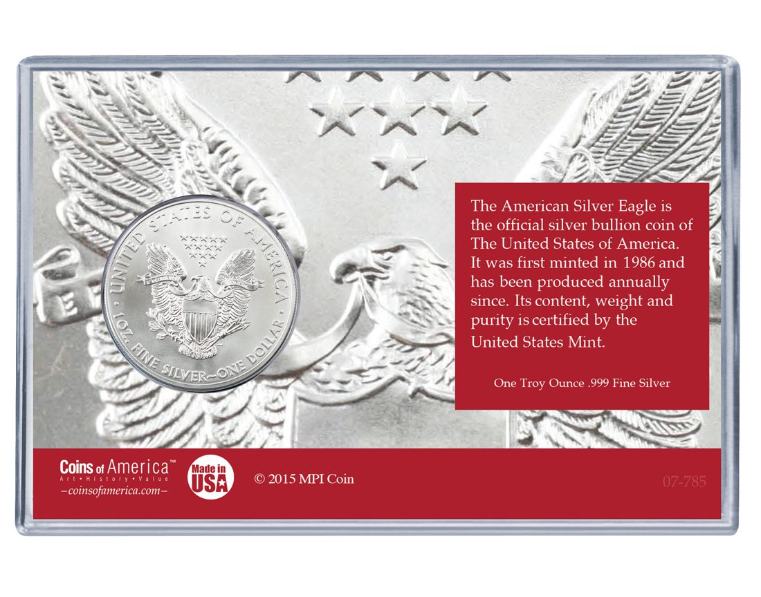 Baby's First Christmas Silver Eagle Acrylic Display - Red