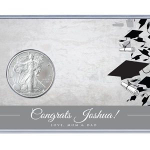 Graduation Silver Eagle Acrylic Display - Design 3
