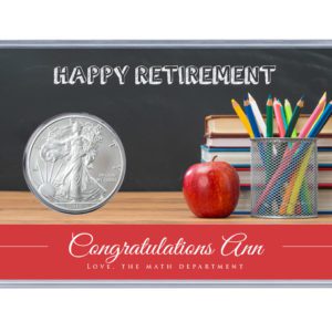 Retirement Silver Eagle Acrylic Display-Teacher