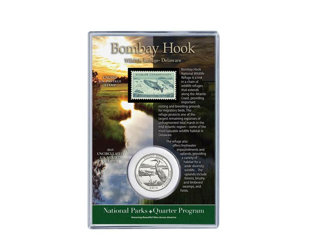 Bombay Hook National Wildlife Refuge Coin & Stamp Set