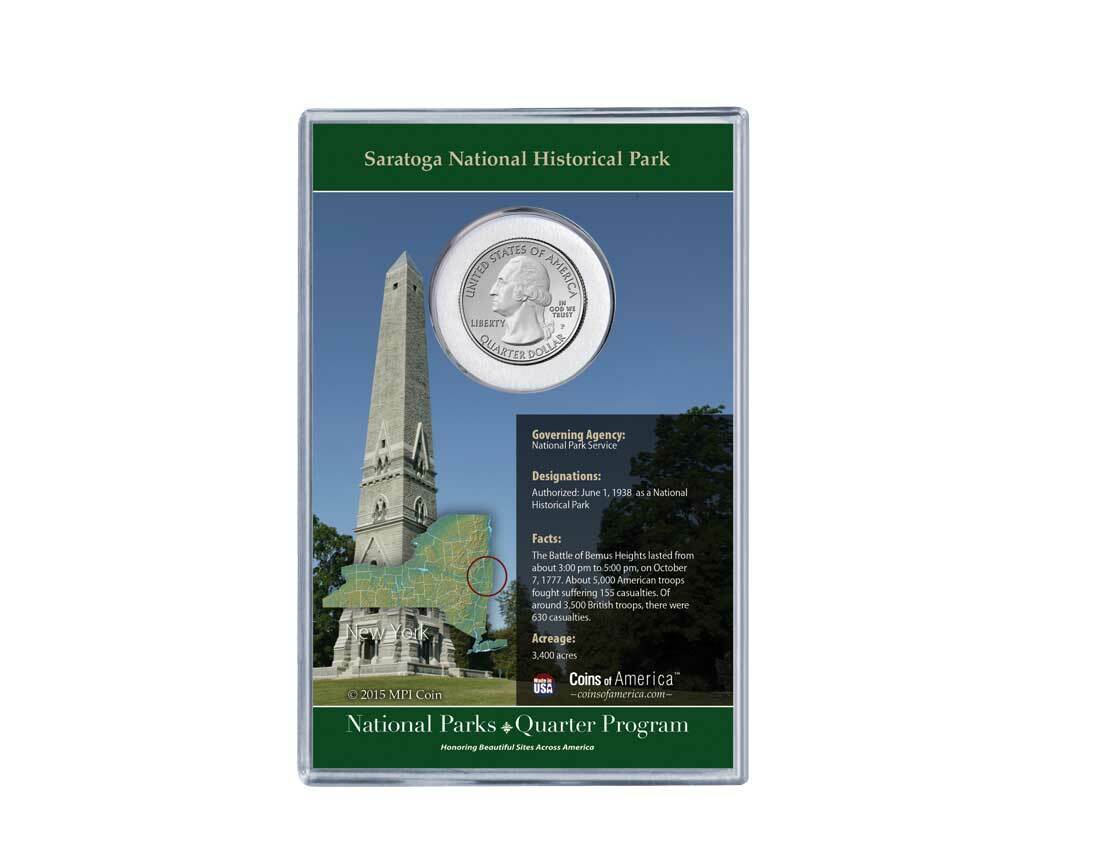 Saratoga National Historical Park Coin & Stamp Set