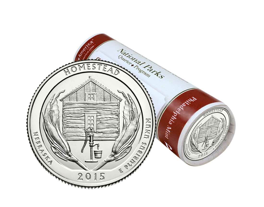 Homestead National Monument P Mint Quarter Roll