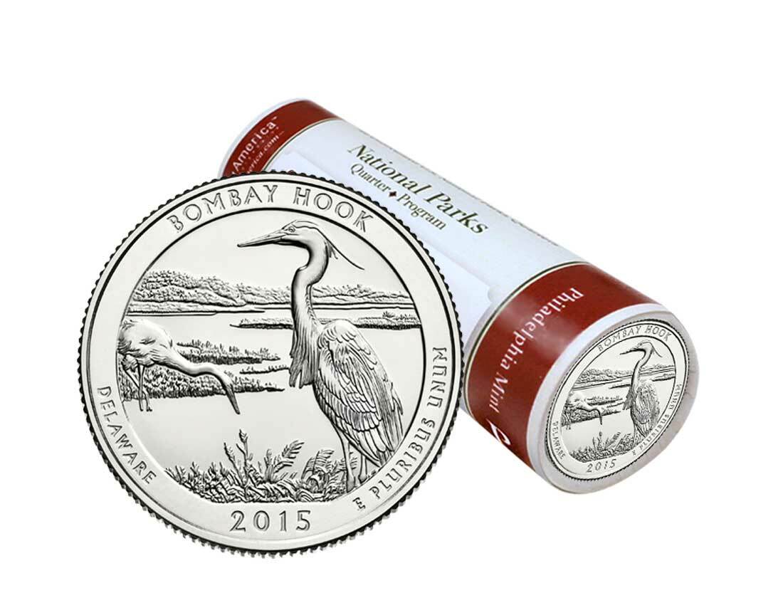 Bombay Hook National Wildlife Refuge P Mint Quarter Roll