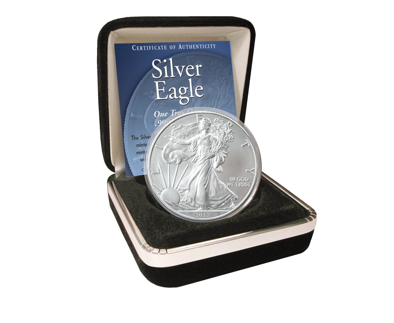 2017 Silver Eagle in Velvet Box