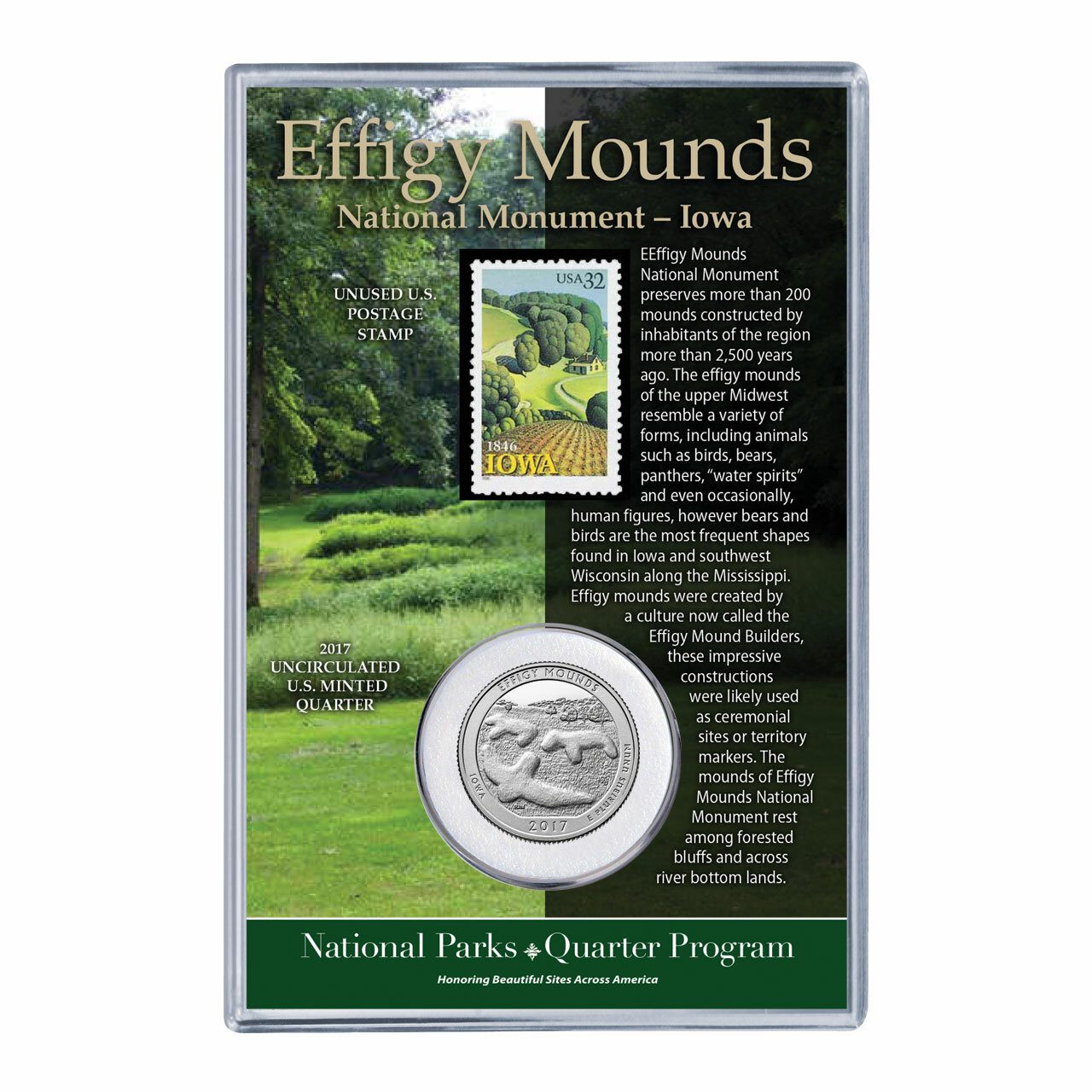 Effigy Mounds National Monument Coin & Stamp Set