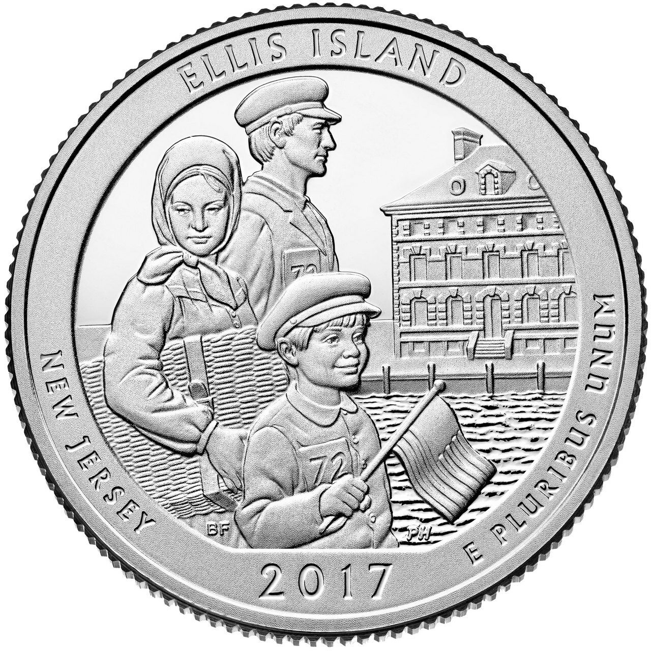 Ellis Island National Monument Quarter P Mint - 2017