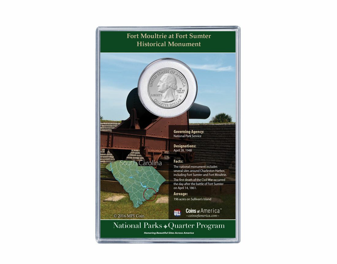 Fort Moultrie National Monument Coin & Stamp Set