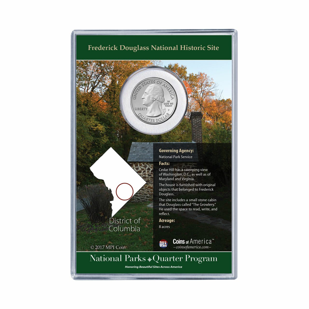 Frederick Douglass National Historical Site Coin & Stamp Set