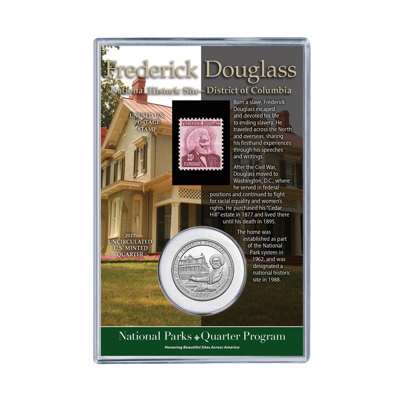 Frederick Douglass National Historical Site Coin & Stamp Set