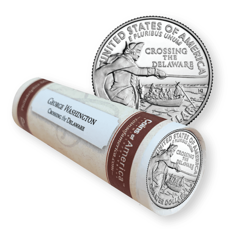 George Washington Crossing the Delaware Uncirculated P Mint Quarter Roll