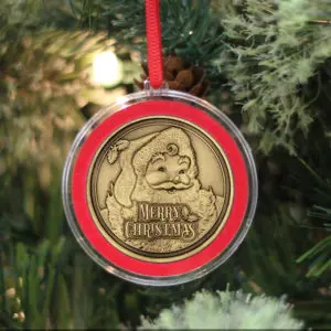 Bronze Santa Ornament