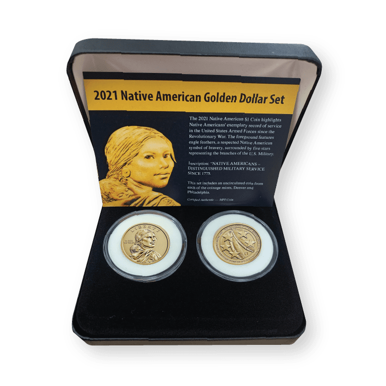 021 Native American Dollar 2 Coin Set - Both Mints