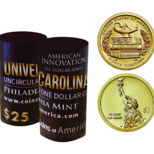 American Innovations Uncirculated Dollar Philadelphia Mint Roll University of NC