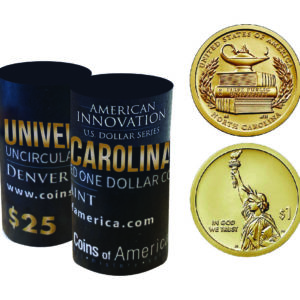 American Innovations Uncirculated Dollar Denver Mint Roll University of NC