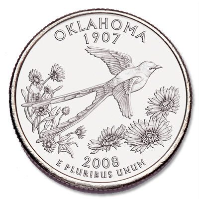2008 Oklahoma State D Mint Quarter