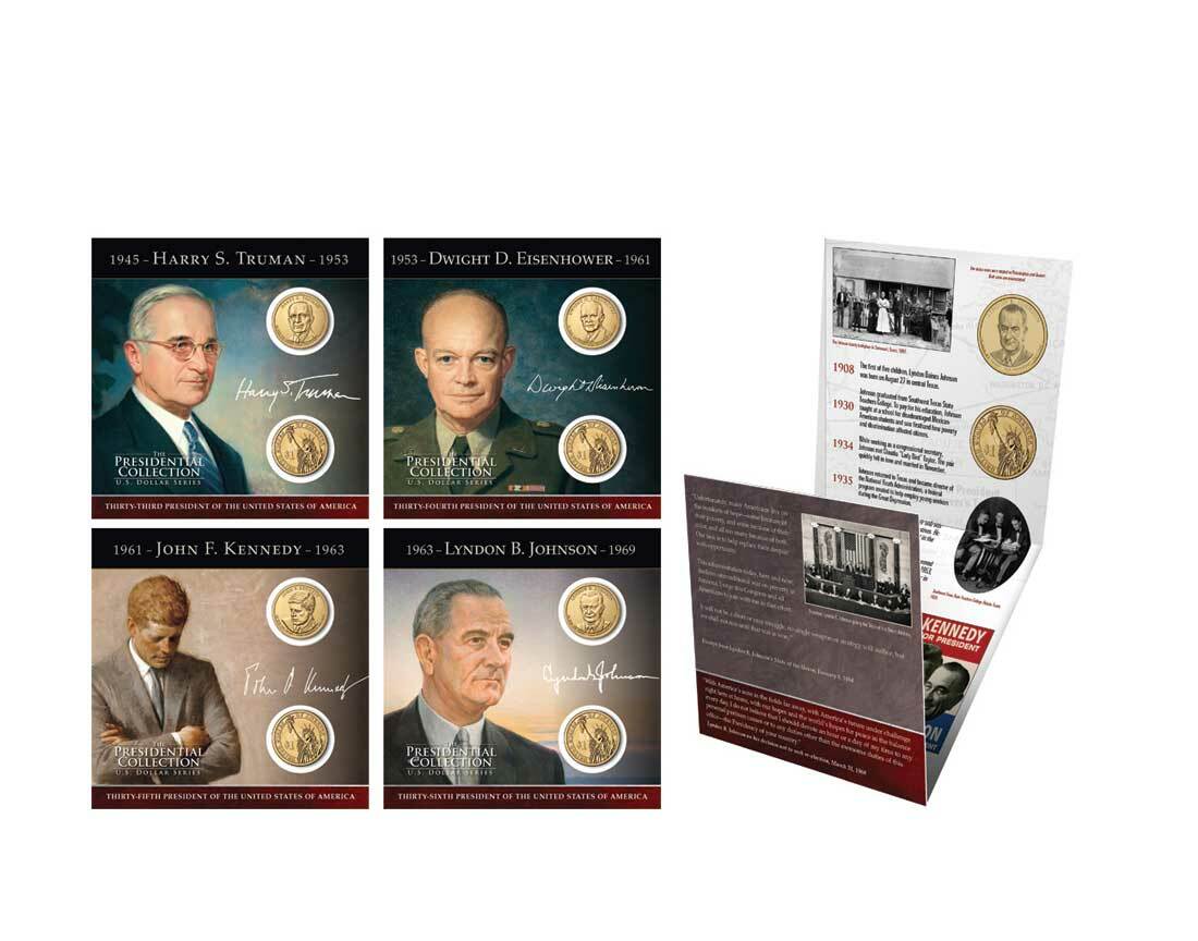 2015-S Presidential Mint Proof Dollar Set w/ Truman Eisenhower Kennedy Johnson 