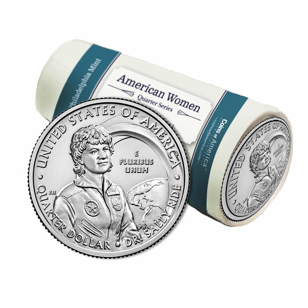 Sally Ride Uncirculated P Mint Quarter Roll