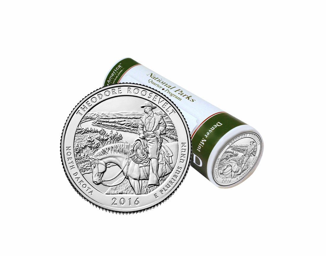 Theodore Roosevelt National Park D Mint Quarter Roll