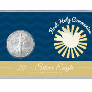 Communion Silver Eagle Acrylic Display - Blue
