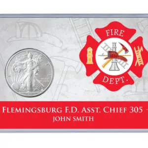 Firefighter Silver Eagle Acrylic Display