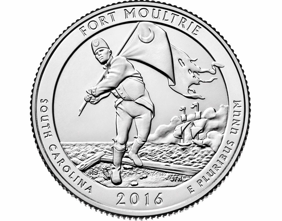 Fort Moultrie (Fort Sumter) National Park Quarter P Mint - 2016