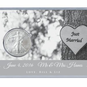 Wedding Silver Eagle Acrylic Display - Just Married