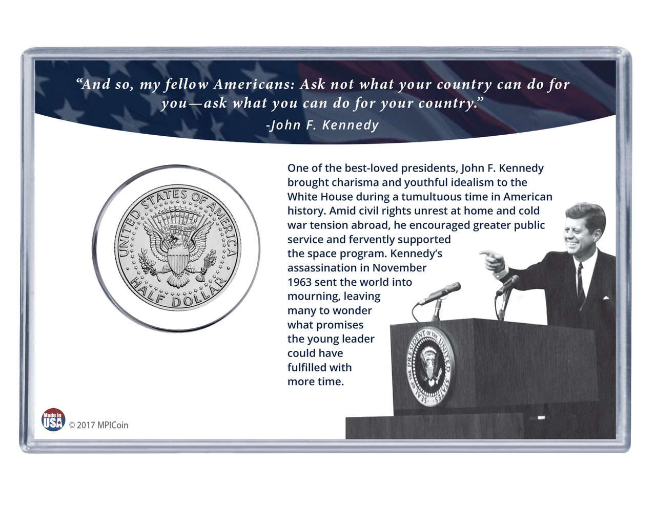 John F. Kennedy Centennial Coin and Stamp Set