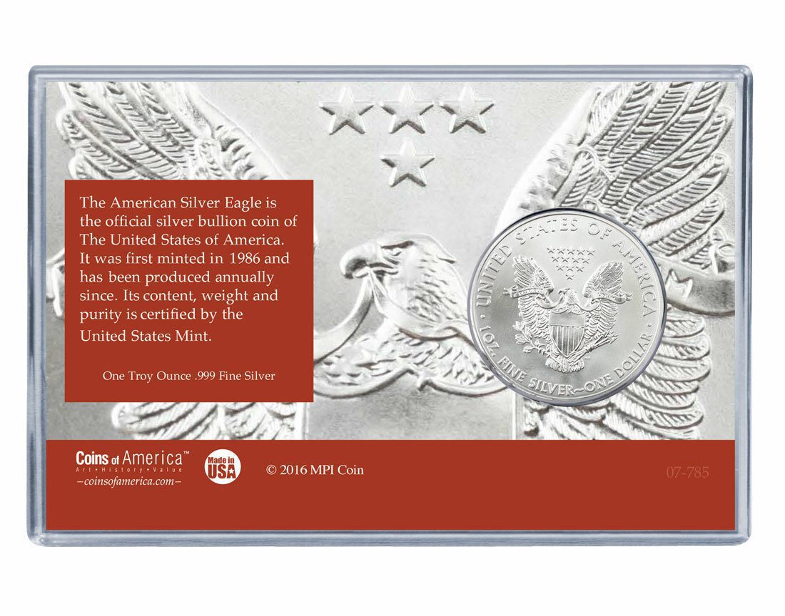 Military Silver Eagle Acrylic Display