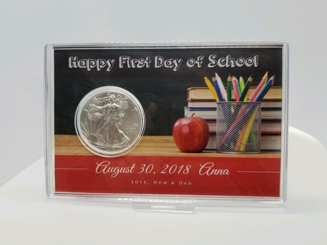 Silver Eagle Acrylic Display-First Day of School