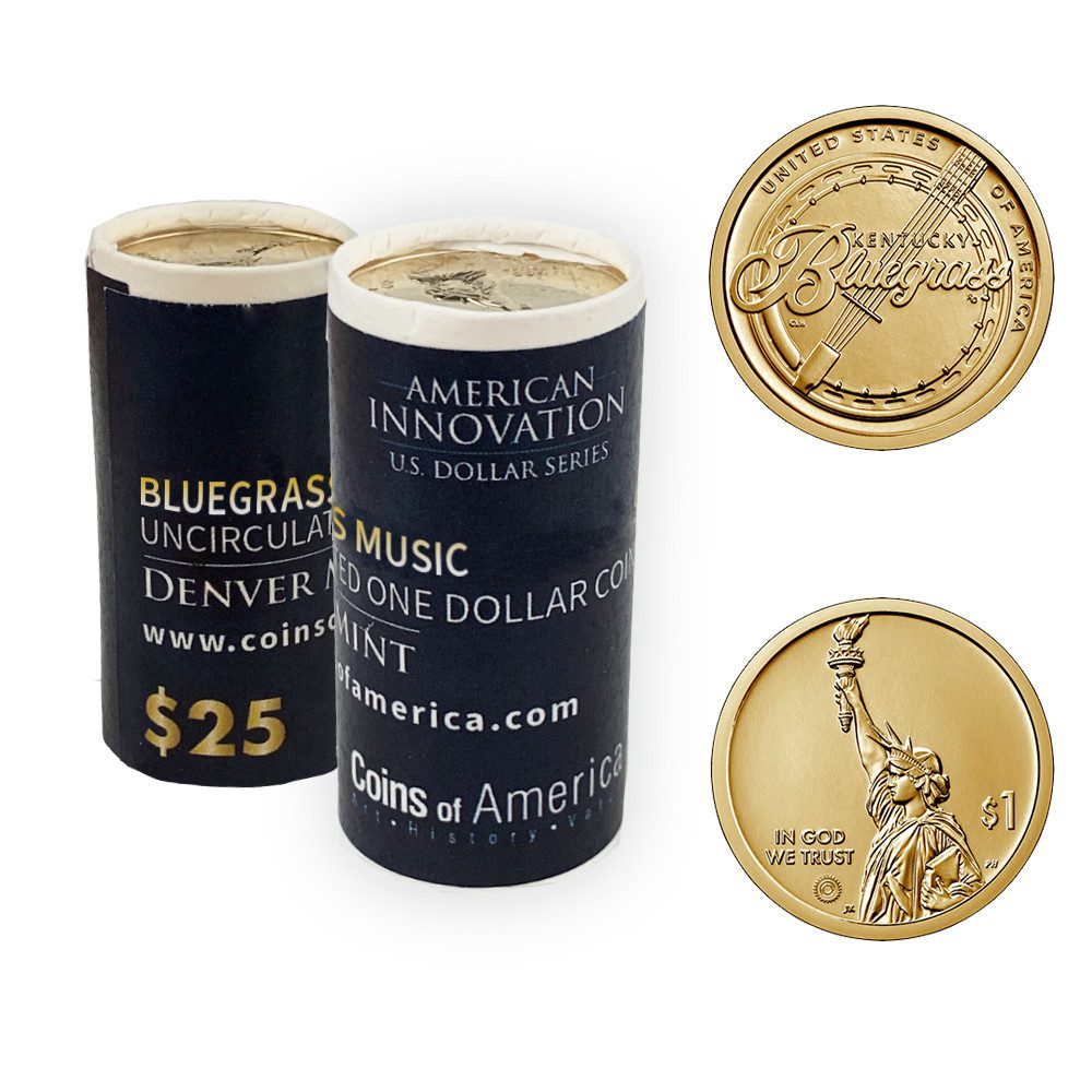 American Innovations Kentucky Bluegrass Uncirculated Dollar Denver Mint Roll