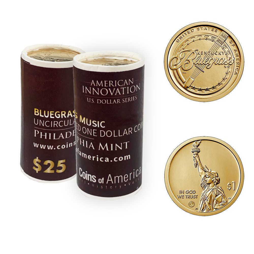 American Innovations Kentucky Bluegrass Uncirculated Dollar Philadelphia Mint Roll