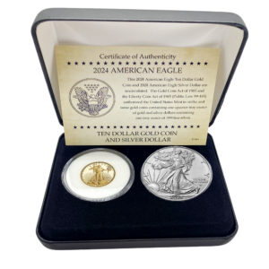 2024 Silver Eagle Plus 10$ Gold Coin