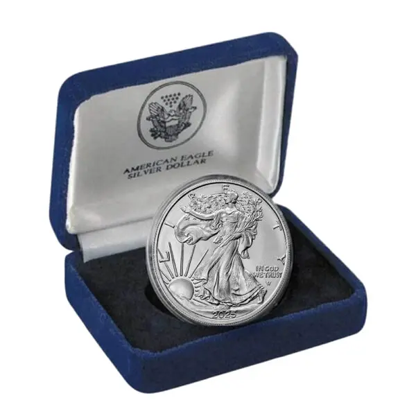 2025 Silver Eagle Blue Box