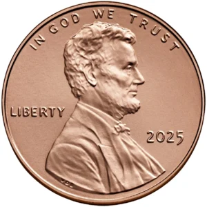 2025 lincoln penny uncirculated obverse Philadelphia
