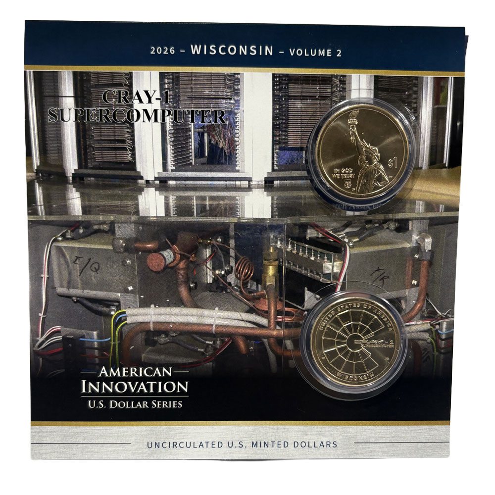 Wisconsin Cray-1 Supercomputer Coins | American Innovation Dollar