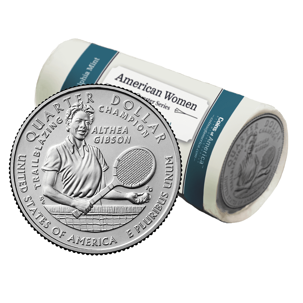 Althea Gibson Quarter Roll P Mint