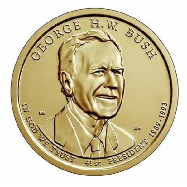 george hw bush dollar coin