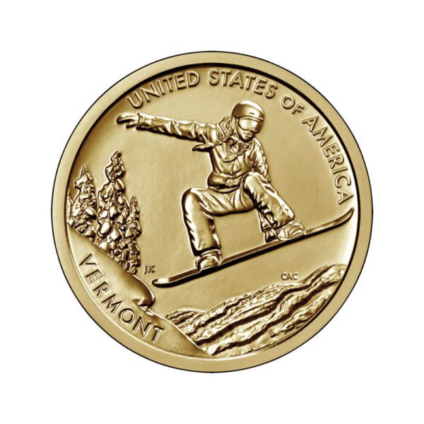 american innovation snowboarding coin
