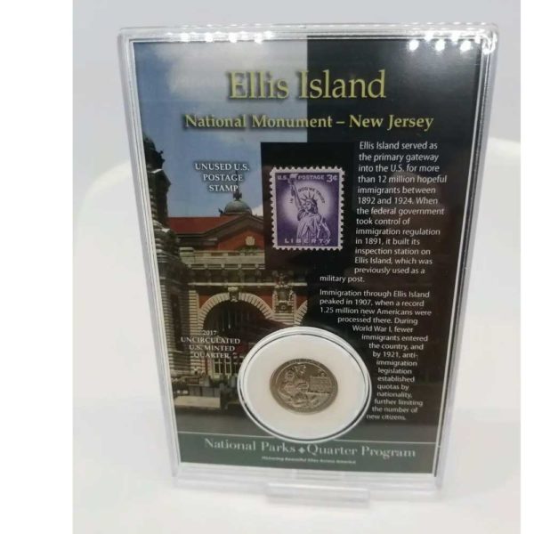ellis-island-natnional-park-quarter-coin-stamp