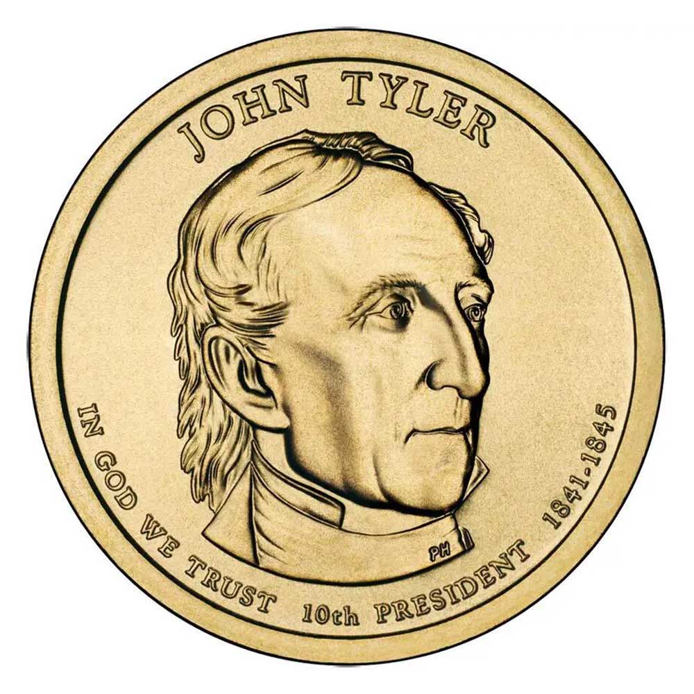 John Tyler Dollar Coin  Presidential Dollar Coins