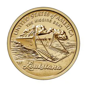 Louisiana Higgins boat dollar coin