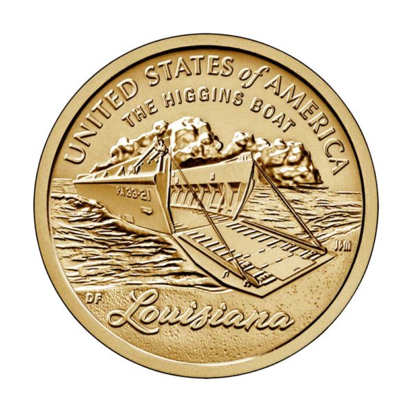 Louisiana Higgins boat dollar coin
