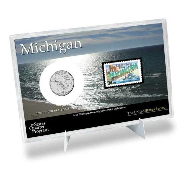 michigan-state-quarter-coin-stamp