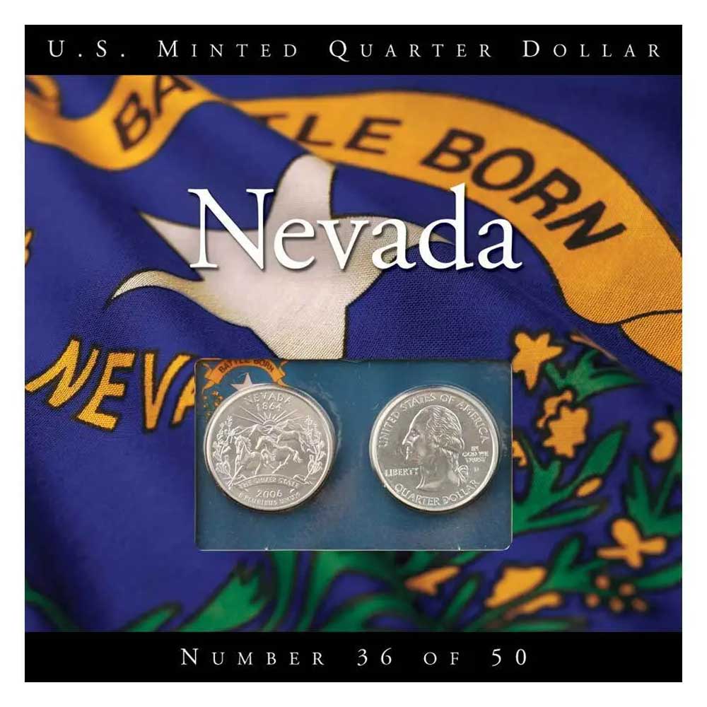 ETATS UNIS / USA - PIECE de 25 Cents (Quarter States) - Nevada - 2006 - D